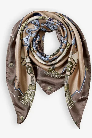 ASPINAL OF LONDON Signature Print Silk Scarf