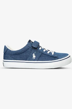 Ralph Lauren Sayer Embroidered-logo Cotton Trainers 5-9 Years