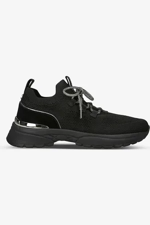 Carvela Adorn Contrast-panel Knitted Low-top Trainers