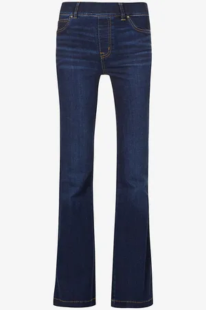 Spanx Flared-leg High-rise Stretch Cotton-blend Jeans