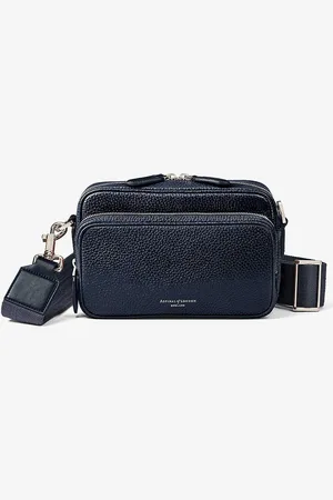 ASPINAL OF LONDON Reporter Logo-embellished Leather Cross-body Bag