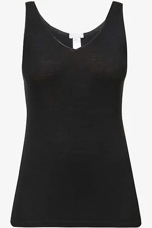 Hanro Woolen V-neck Wool-silk Blend Top
