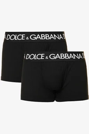 Dolce & Gabbana Pack of Two Logo-waistband Low-rise Stretch-cotton Boxers
