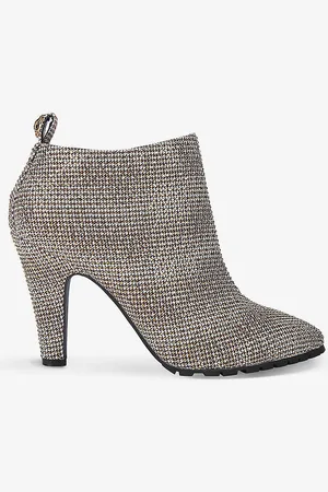 Kurt Geiger Shoreditch Crystal-embellished Heeled Ankle Boots