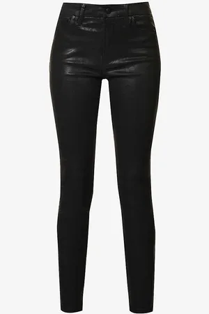 GOOD AMERICAN Good Legs Tapered-leg Mid-rise Organic Stretch-denim Jeans