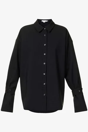 GOOD AMERICAN Tabbed-cuff Loose-fit Cotton-blend Shirt