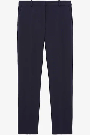 The Kooples High-rise Straight-cut Stretch-woven Trousers