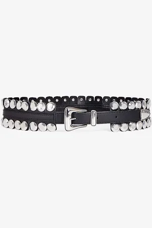 The Kooples Stud-embellished Wide Leather Belt