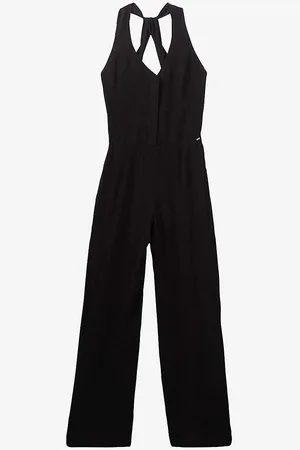 IKKS Open-back Wide-leg Woven Jumpsuit