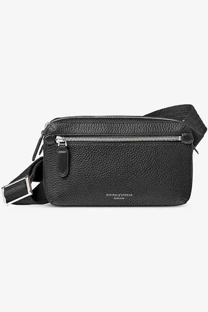 ASPINAL OF LONDON Reporter East West Grained-leather Messenger Bag