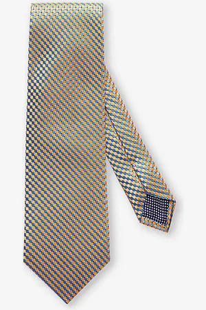Eton Geometric-pattern Silk Tie