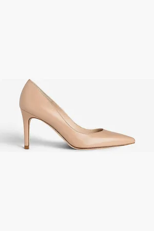 LK Bennett Floret Pointed Leather Court Shoes