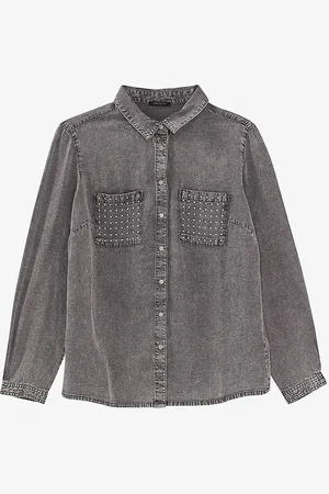 IKKS Stud-embellished Relaxed-fit Woven Shirt