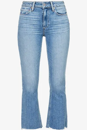 Paige Colette Cropped Flared High-rise Stretch-denim Jeans