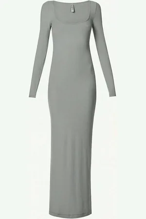 SKIMS Soft Lng Rib Ls Dress
