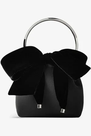 Jimmy Choo Bon Satin and Velvet Top-handle Bag
