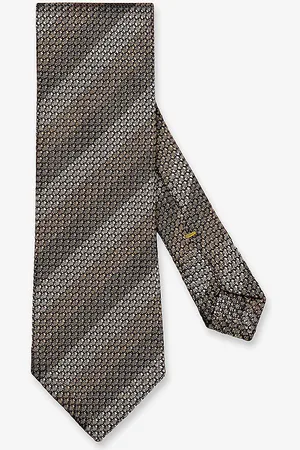 Eton Grenadine Striped Wide-blade Silk Tie