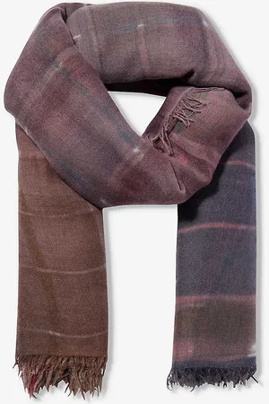 DIANORA SALVIATI Graphic-pattern Large Cashmere and Silk-blend Scarf