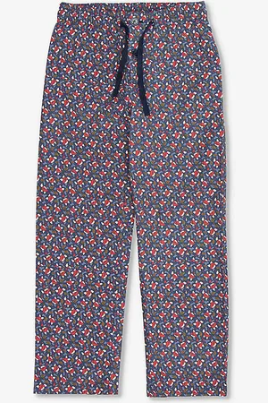 Caramel Ficus Floral-print Elasticated-waist Cotton Trousers 3-8 Years