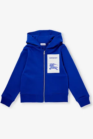 Burberry Hooded Brand-patch Cotton-jersey Hoody 4-14 Years