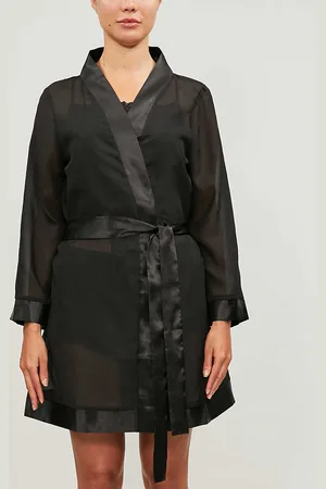 BlueBella Satin-trim Chiffon Kimono