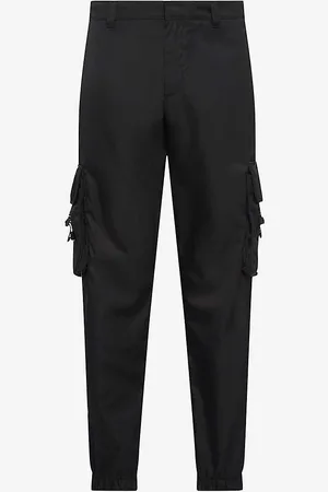 Prada Re-nylon Buckle-embellished Tapered Slim-fit Recycled-nylon Trousers