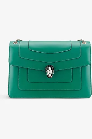 Bvlgari Serpenti Forever Snake-clasp Leather Cross-body Bag