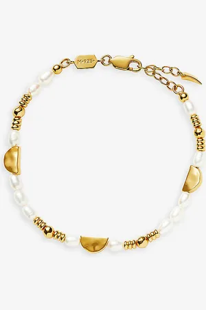 Missoma Zenyu 18ct Recycled Yellow -plated Vermeil Brass and Pearl Bracelet