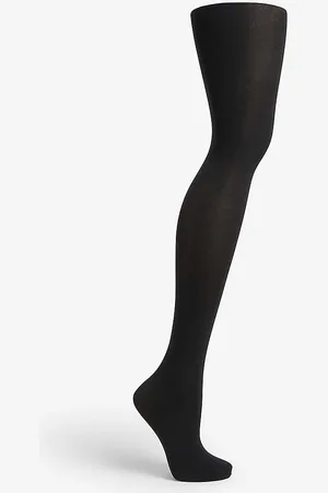 Wolford Ladies Black Cotton Matte Velvet De Luxe 50 Tights, Size: S