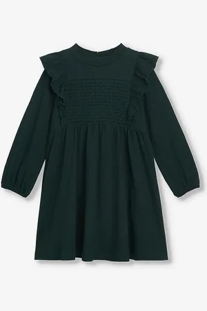 Whistles Una Shirred Cotton Mini Dress
