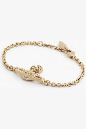 Vivienne Westwood Mayfair Orb Yellow Gold-toned Brass Chain Bracelet