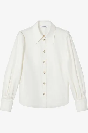 LK Bennett Sonya Puff-sleeve Cotton Shirt