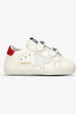 Golden Goose Baby School Logo-print Leather Low-top Trainers 0-6 Months