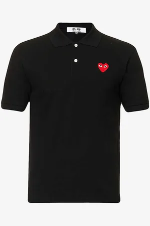 Comme des Garçons Heart-appliqué Regular-fit Cotton Piqué Polo Shirt