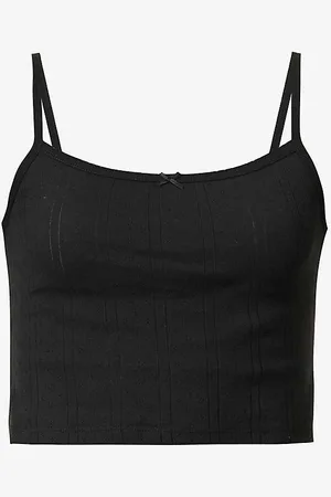 Cou Cou Intimates Picot Bow-embellished Organic-cotton Top