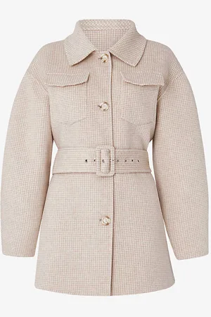 By Malina Joanna Checked Wool-blend Jacket