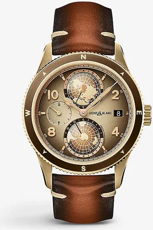 Montblanc 128504 1858 Geosphere Limited Edition and Leather Automatic Watch