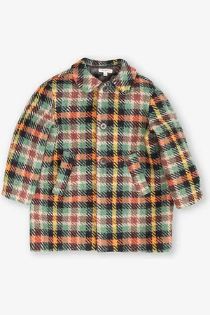 Caramel Everest Buttoned-cuffs Collared Wool Coat 3-8 Years
