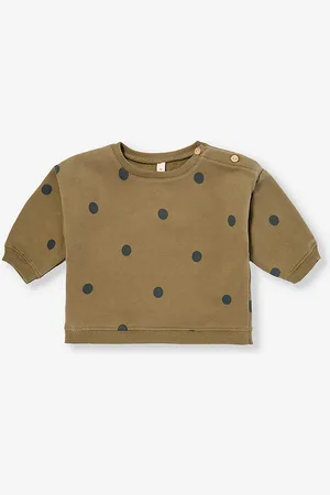 Organic Zoo Dots Polka Dot-pattern Organic Cotton-jersey Sweatshirt 3 Months-3 Years