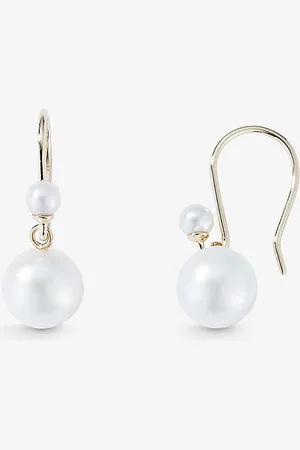 Mizuki Sea of Beauty 14ct Yellow-gold and Pearl Earrings