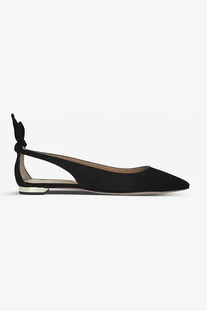 Aquazzura Deneuve Suede Ballet Pumps