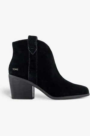 TOMS Constance Western Pull-tab Suede Heeled Boots