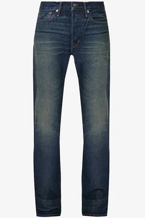 Tom Ford Brand-patch Belt-lop Slim-fit Straight-leg Selvedge Denim Jeans
