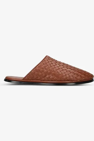 Bottega Veneta Intrecciato-weave Slip-on Leather Mules