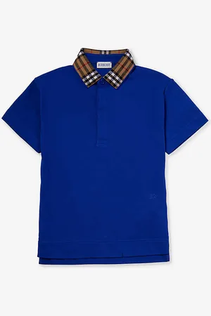 Burberry Johane Checked-collar Short-sleeve Cotton Polo Shirt 4-12 Years
