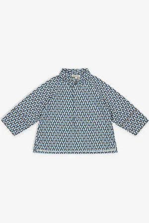 Caramel Burdock Geometric-print Cotton-poplin Shirt 3-12 Years