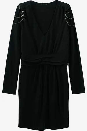 IKKS Chain-embellishment V-neck Woven Mini Dress