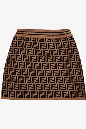 Fendi Logo-intarsia Knitted Skirt 10-12 Years