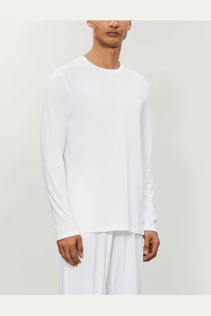 DEREK ROSE Basel Long-sleeved Stretch-modal T-shirt