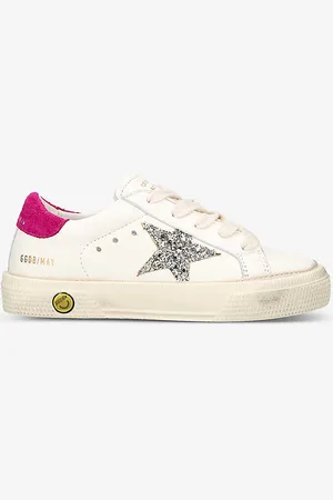 Golden Goose May Glitter Star-embellished Leather Trainers 6 Months-5 Years